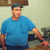 John Basile at the Fish Counter